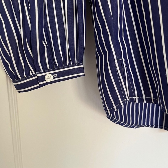 NWOT J. Crew Thomas Mason Poplin Striped Shirt | Size XS - Picture 4 of 8